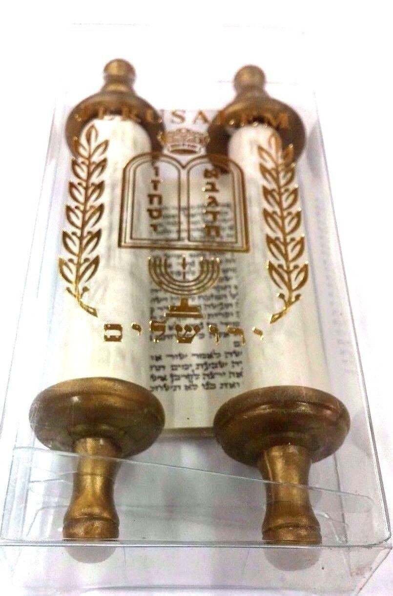 Torah Scroll Book Humash Pentateuch, Small Sefer Torah With Gift Box Jerusalem Souvenir Israel Hand Made Torah