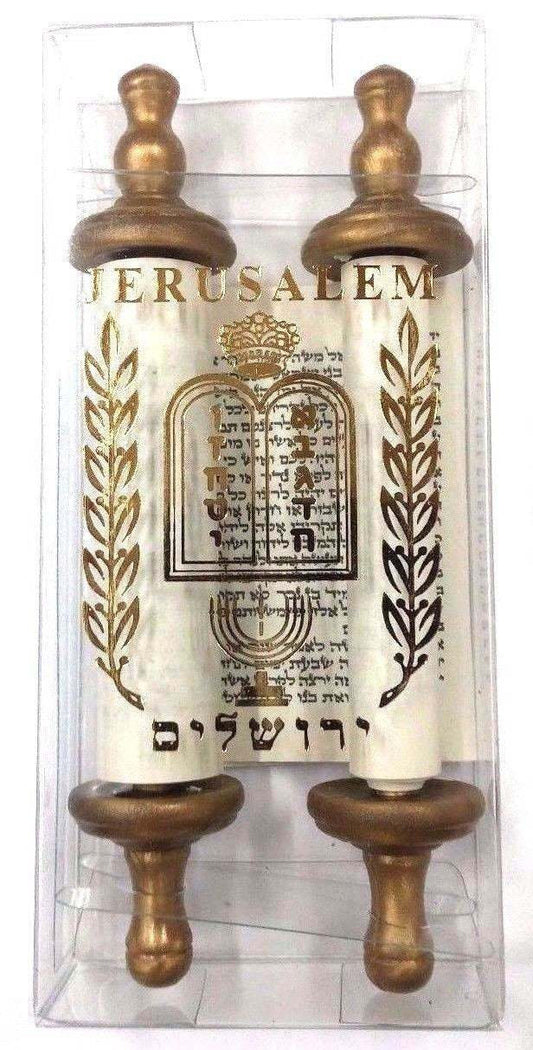 Torah Scroll Book Humash Pentateuch, Small Sefer Torah With Gift Box Jerusalem Souvenir Israel Hand Made Torah