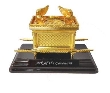 Personalized Gift Authentic Gold Plated & Black Copper Base Jewish Opening Ark Of The Covenant Testimony Israel Judaica Jerusalem Gift