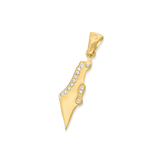 Custom Engraved 18K Gold Filled ISRAEL MAP Territory Pendant Personalized Israel Gift Promised Land Necklace